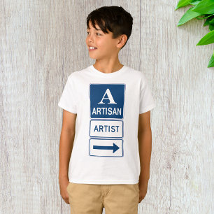 Artisan Artist Studio Sign Directional Arrow  T-Shirt