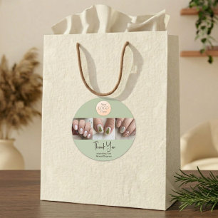 Artisan Aspen Sage Logo Photo Portfolio Thank You Classic Round Sticker