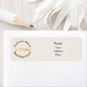 Artisan Baguette Bakery Logo Custom Name