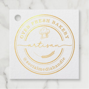 Artisan Baker Bakery Chef Hat Catering Favour Tags