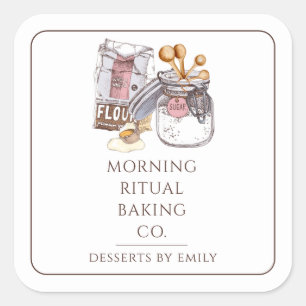 Artisan Bakery Baker  Square Sticker