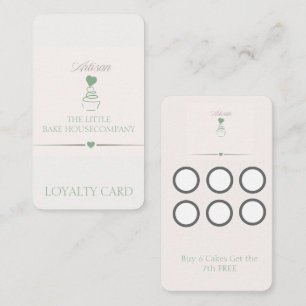 Artisan Bakery Business Branding Loyalty Card