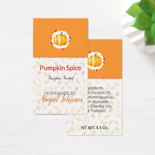 Artisan Bath & Body Label Pumpkin Spice   Gift Tag