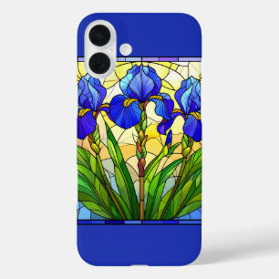 Artisan Blue Iris Stained Glass  iPhone/ Pad case
