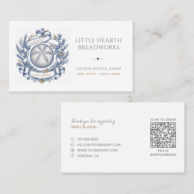 Artisan Bread Baker Business Card (Front/Back)