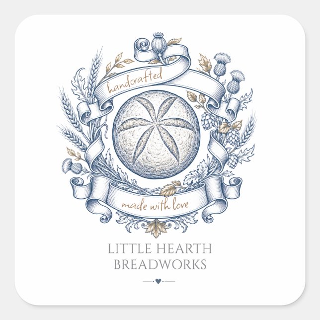 Artisan Bread Baker Square Sticker (Front)