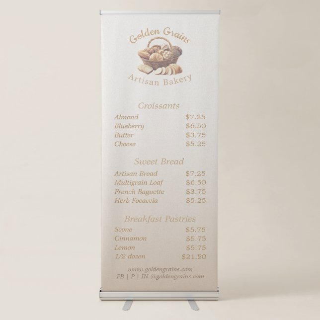 Artisan Bread Basket Retractable Banner (Front)