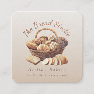 Artisan Bread Basket  Square Business Card