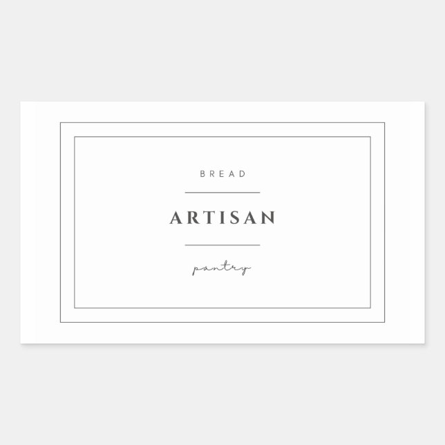 Artisan Bread Food Label Stickers (Front)