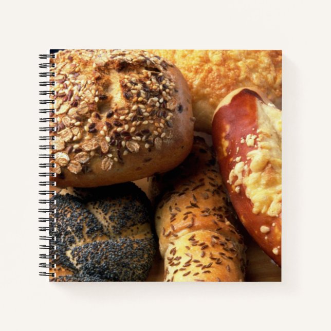 Artisan Bread, Rolls, Bakery Bread Notebook (Front)