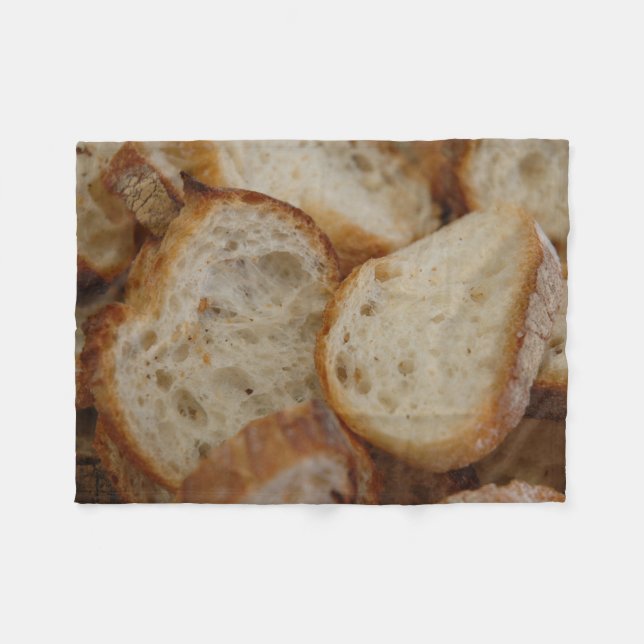 Artisan Bread Slices Fleece Blanket (Front (Horizontal))