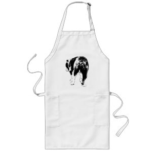 Artisan Bulldog Sketch for Winter Kitchen Long Apron