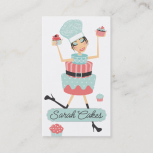 Artisan cake diva cupcakes bakery business card