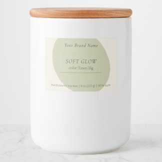 Artisan Candle Label Sage Minimalist Centered Wrap