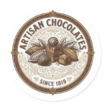 Artisan Chocolates Vintage Cocoa Label