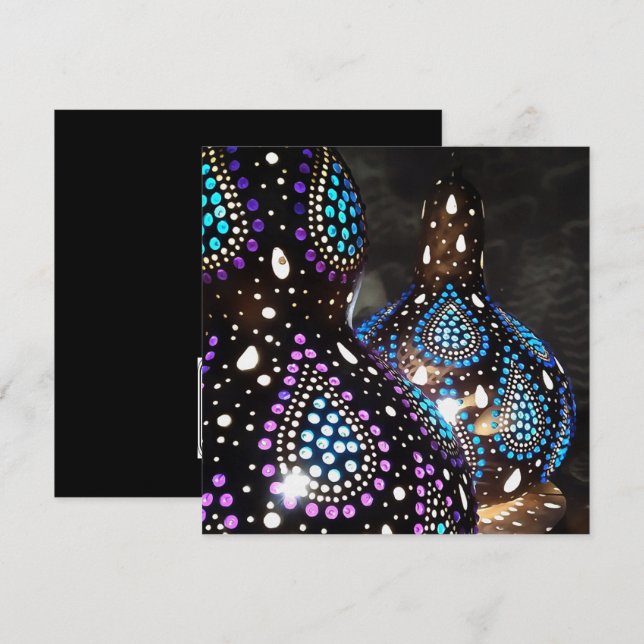 Artisan Craft Gourd Turkish Lanterns Acrylic Art Invitation (Front/Back)