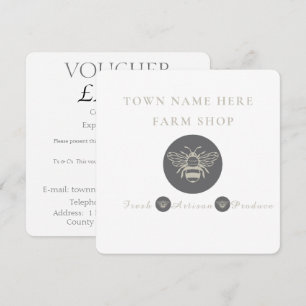 Artisan Farm Shop or Farmers Market Bee Logo