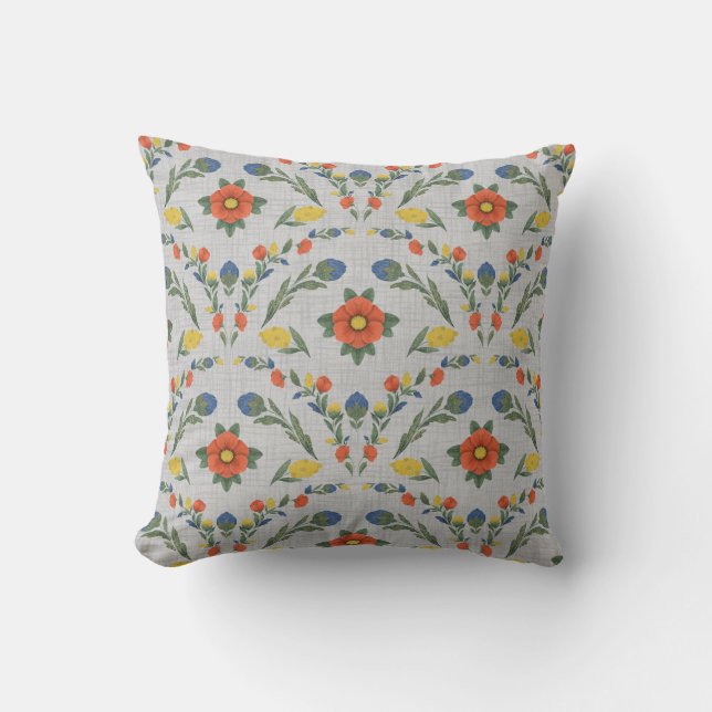 Artisan Floral Home Pillow (Front)
