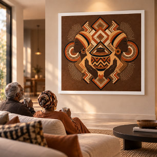Artisan Heritage Ceramic Tile Geometric Wall Art