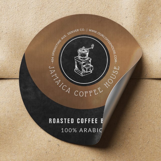 Artisan made coffee blend elegant label packaging (Creator Uploaded)