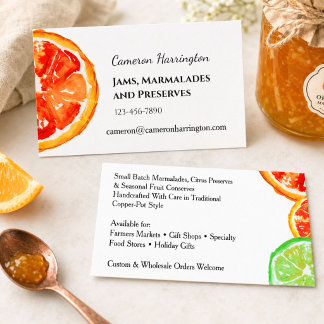 Artisan Marmalade Preserves Jam Maker Business Card