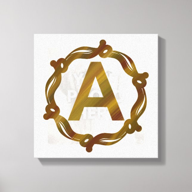 Artisan Monogram A Stretched Canvas Print (Front)