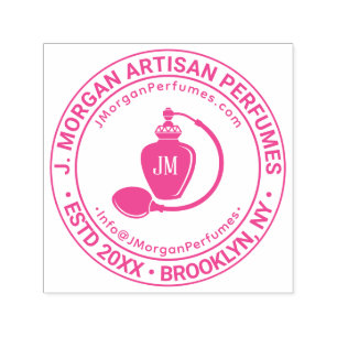 Artisan Perfume Business Name Location URL Email Self-inking Stamp