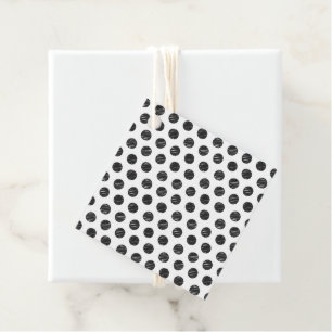 Artisan Polka Dots Black White Fun Chic Hand drawn Favour Tags