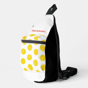Artisan Polka Dots TEAM PICKLEBALL Sports Fun Sling Bag