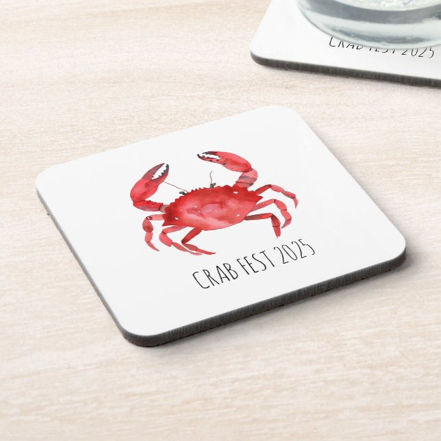 Artisan Red Crab EVENT NAME Coastal Fun Coaster (Left Side)