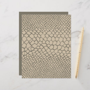 Artisan Reptile Pattern Snakeskin Taupe Chic Craft