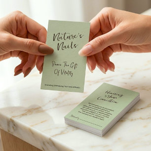 Artisan Sage Nail Boutique Referral Branding Business Card