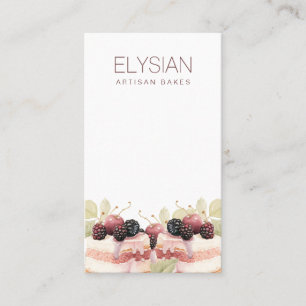 Artisan Watercolor Baker Bakery Pastry Chef  Business Card