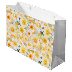 Artisan Wildflowers Yellow Orange Happy Daffodils Large Gift Bag