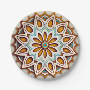 Artisana Moroccan Andalusian mosaic Paper Plate
