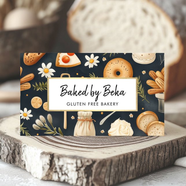 Artisanal Delights Bakery, Bread, Pastries Business Card (Creator Uploaded)