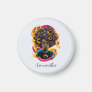 Artist Afro Woman Magnet