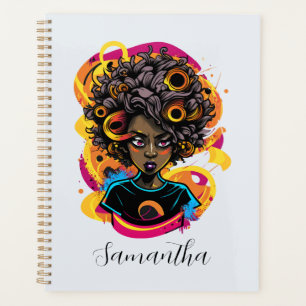 Artist Afro Woman Planner