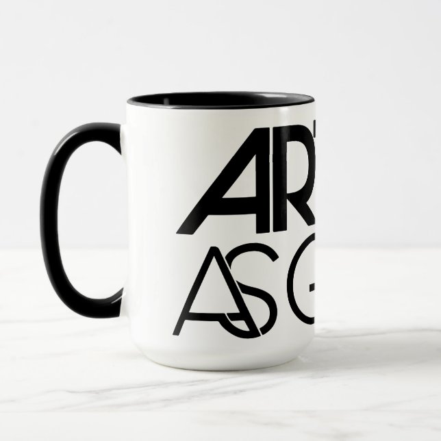 Artist As Guide Oversized White & Black Mug (Left)