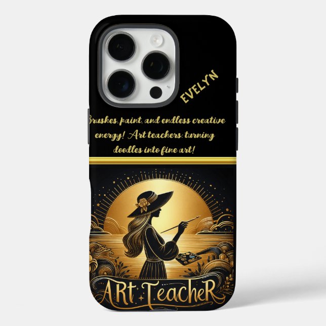 Artist at Sunset in Peaceful Landscape Case-Mate iPhone Case (Back)