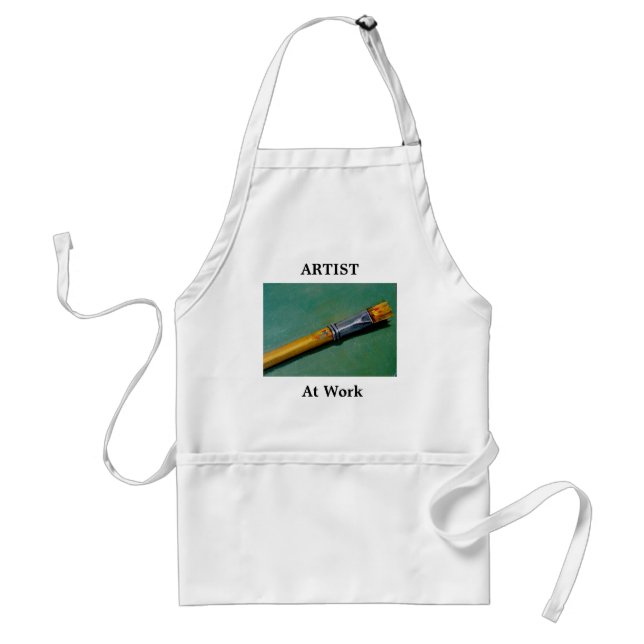 ARTIST AT WORK: APRON: PAINTBRUSH STANDARD APRON (Front)