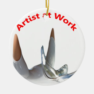 Artist at Work Ceramic Tree Decoration