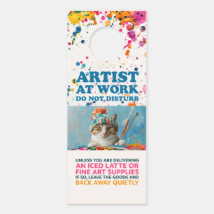 Artist at work DO NOT DISTURB (double-sided) Door Hanger