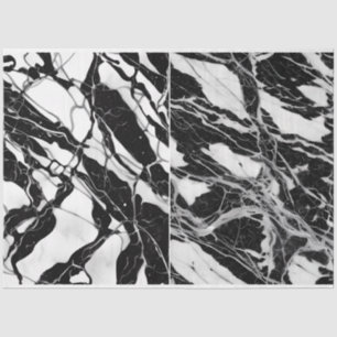 Artist Black White Abstract Marble Texture 1a Tissue Paper