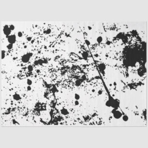Artist Black White Paint Splatter Grunge Texture Tissue Paper