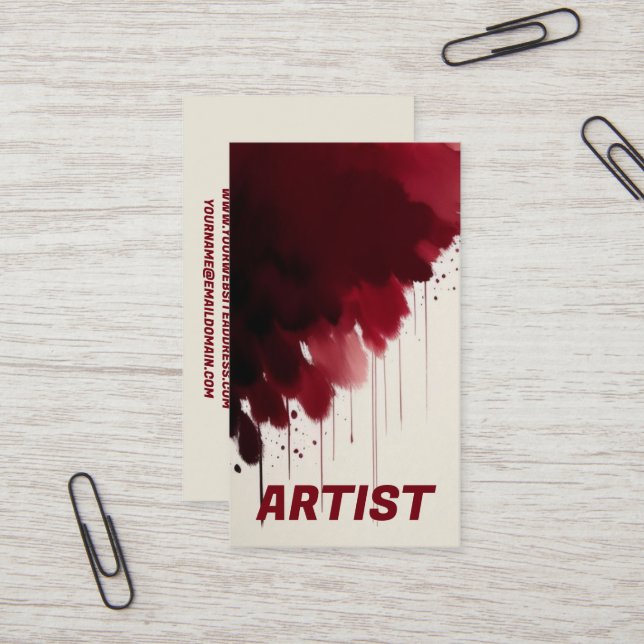 Artist Bold Business Card (Front/Back In Situ)