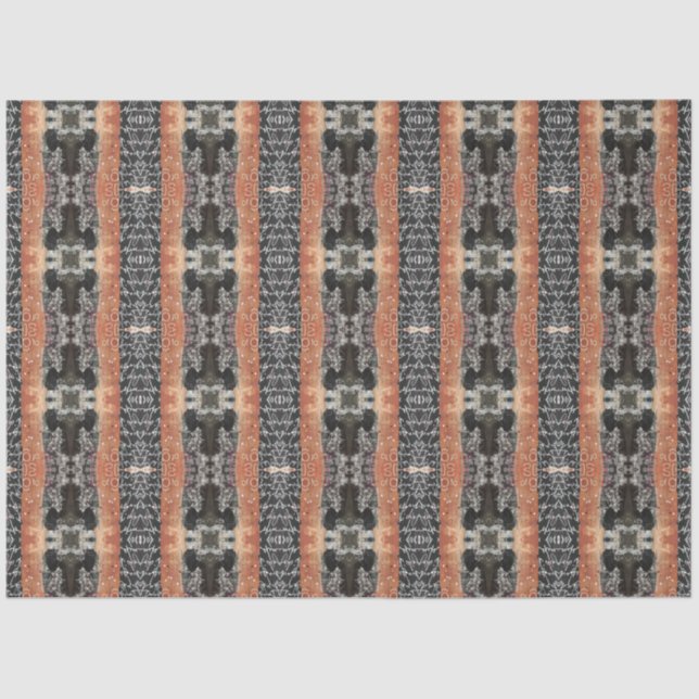 Artist Brown Orange Large Abstract Geometric Tissue Paper (Front)