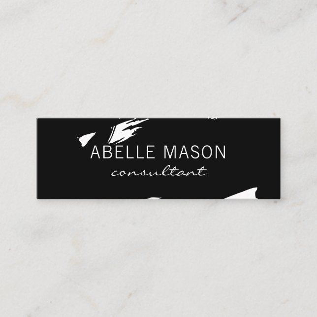 Artist Brushed (black) Mini Business Card (Front)