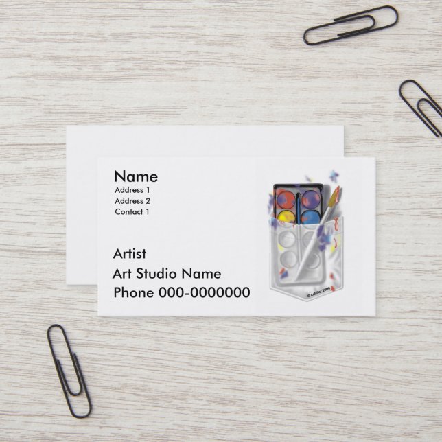 Artist  Business Card (Front/Back In Situ)