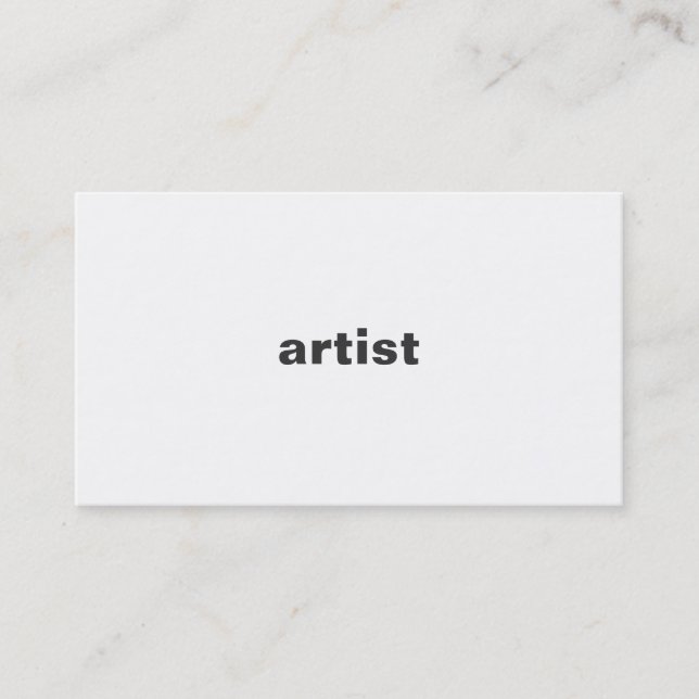 Artist Business Card (Front)